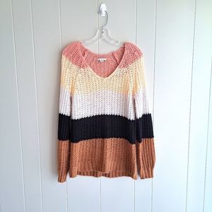 American Eagle Outfitters Women Color Block Pullover Sweater Size Small